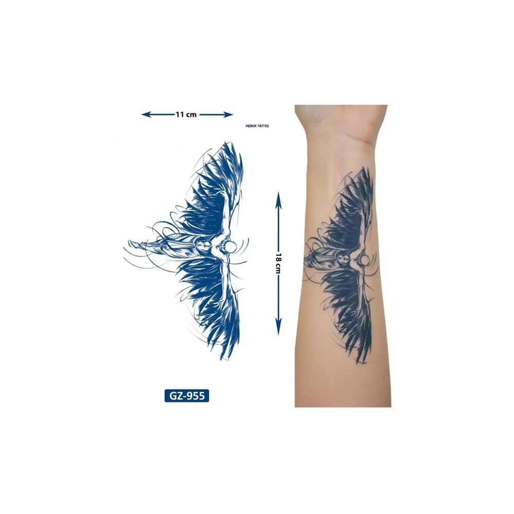 Airbrush Tattoo Kral Kanat 3 Hafta Kalıcı MAKYAJ SABITLEYICI