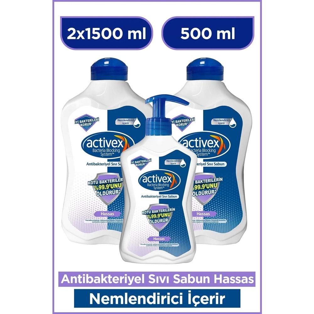 Activex Antibakteriyel, Sıvı Sabun, Hassas