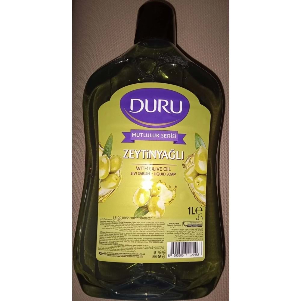 Duru Sıvı Sabun Mutluluk Serisi Zeytinyağlı 1lt