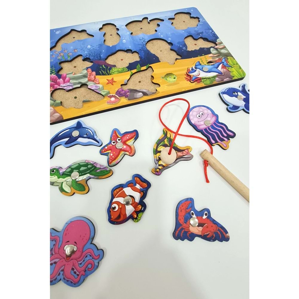 metafortoys Ahşap balık tutma oyunu
