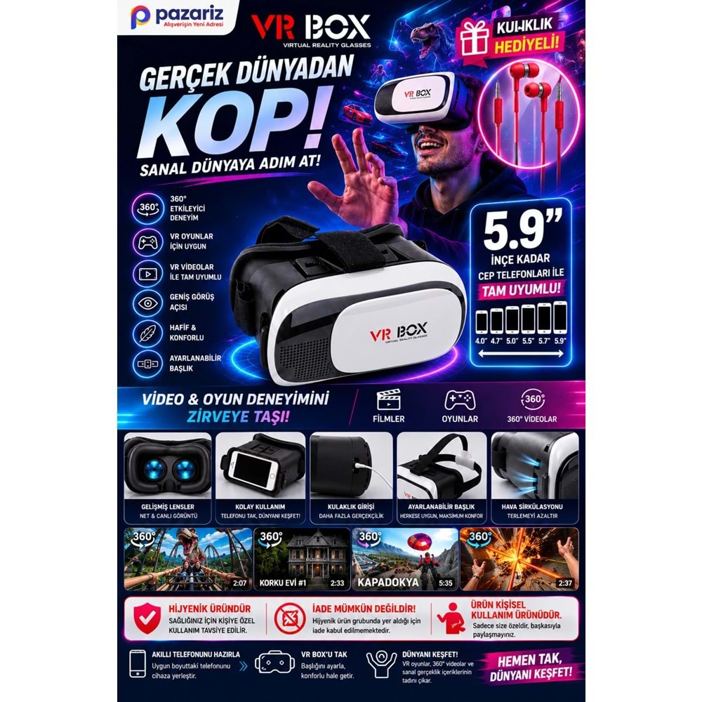 VRPARK 3 boyutlu gözlük