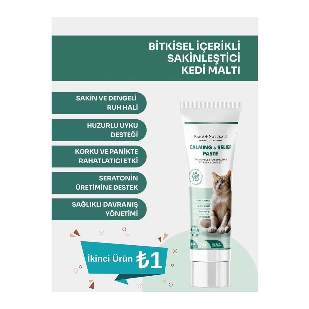 Kahu Naturals Spiritually Connected Bitkisel, kediler için, sakinleştirici, rahatlatıcı