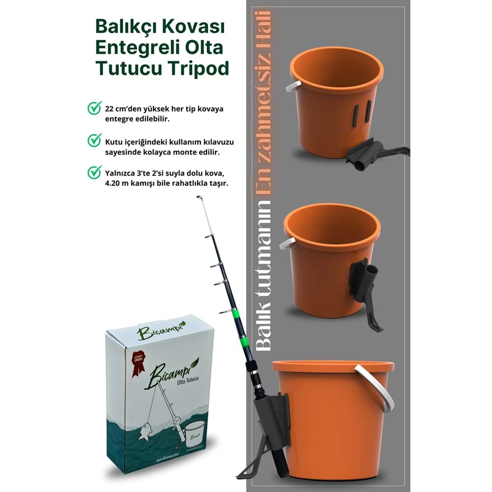Bicampi Outdoor Balıkçı kovası, olta, kamış tutucu