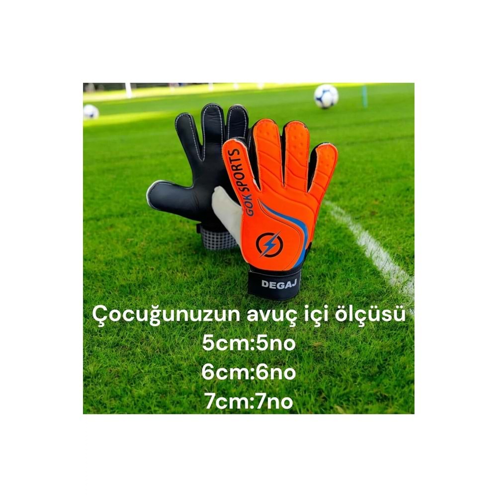 Gök Sports Lateks eldiven, bilek bandajlı, çocuk kapıcı