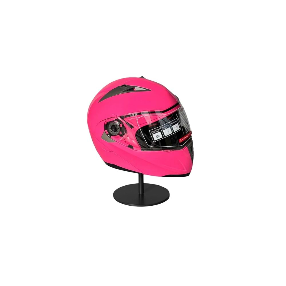 JK20 Pembe Çene Açılır Motosiklet Kaskı