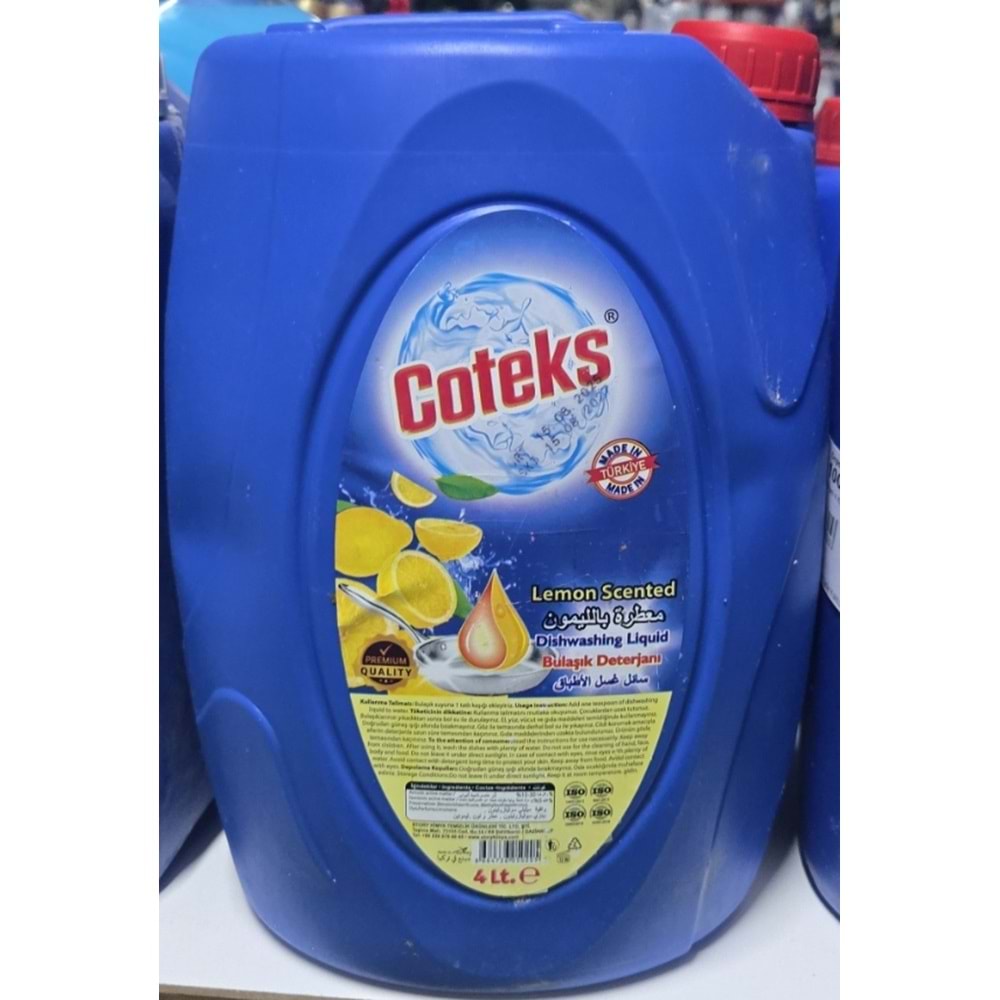 COTEKS bulaşık deterjanı 4LT.