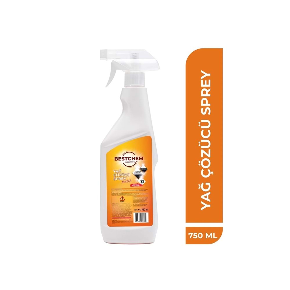 BESTCHEM Ağır Yağ Çözücü Ve Temizleyici Sprey 750 ml
