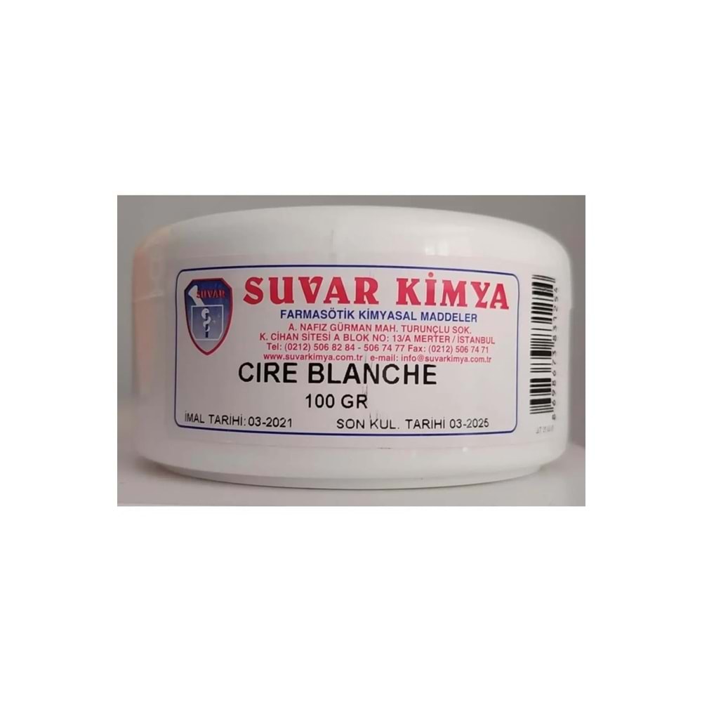 Suvar Kimya Beyaz Balmumu (Cire Blanche) 100 gr