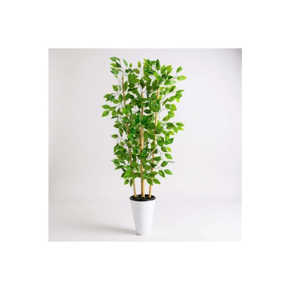 ERHAN FLOWERS Yapay Benjamin Ağacı 140CM Bambu 3 Gövdeli