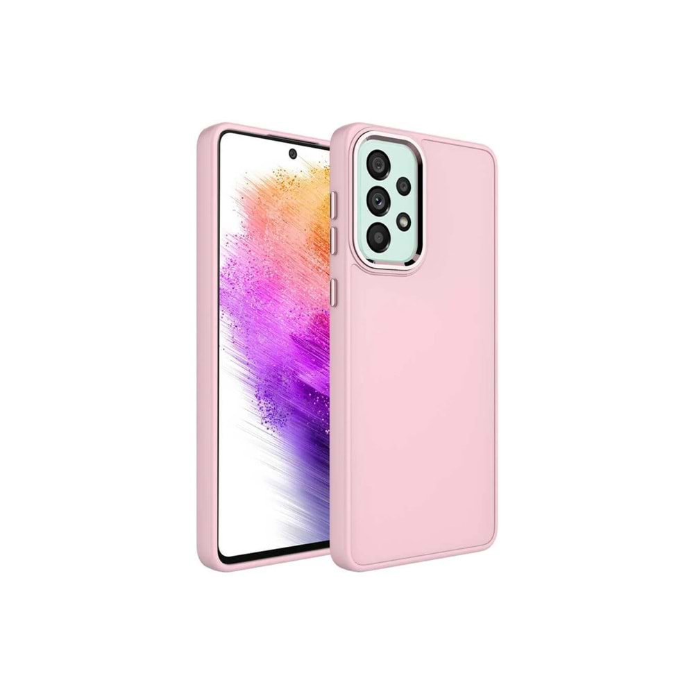 Samsung Galaxy A53 pembe klp desenli telefon kılıfı