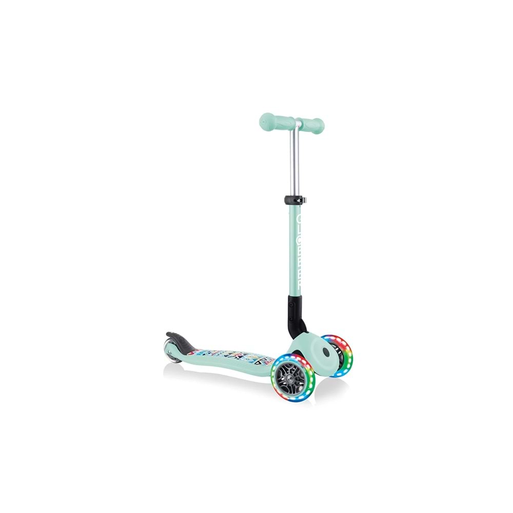 Globber Junior Fantasy Katlanabilir Işıklı Scooter - Mint