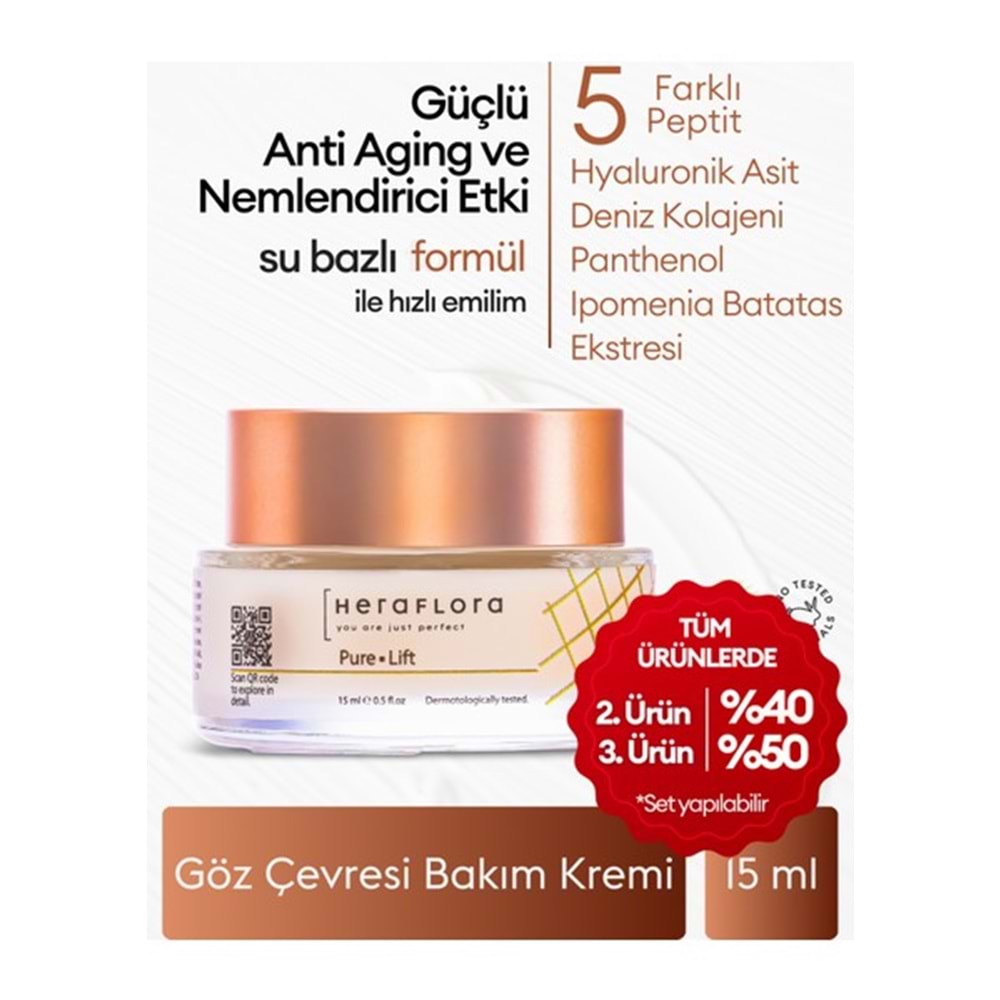 Heraflora Pure Lift Göz Çevresi Anti Aging ve Nemlendirici Krem