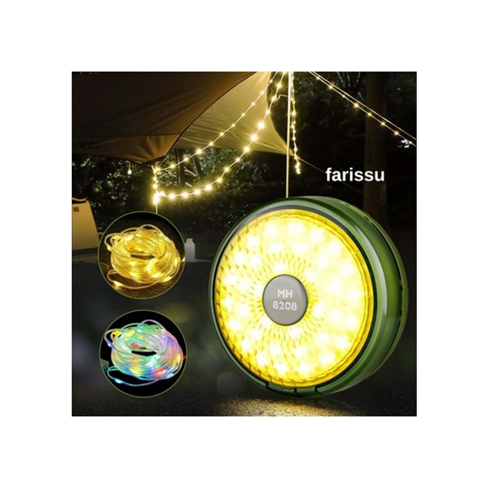 farissu 212 Farissu 8 Fonksiyonlu 10 Metre Rgb LED Kamp Lamba