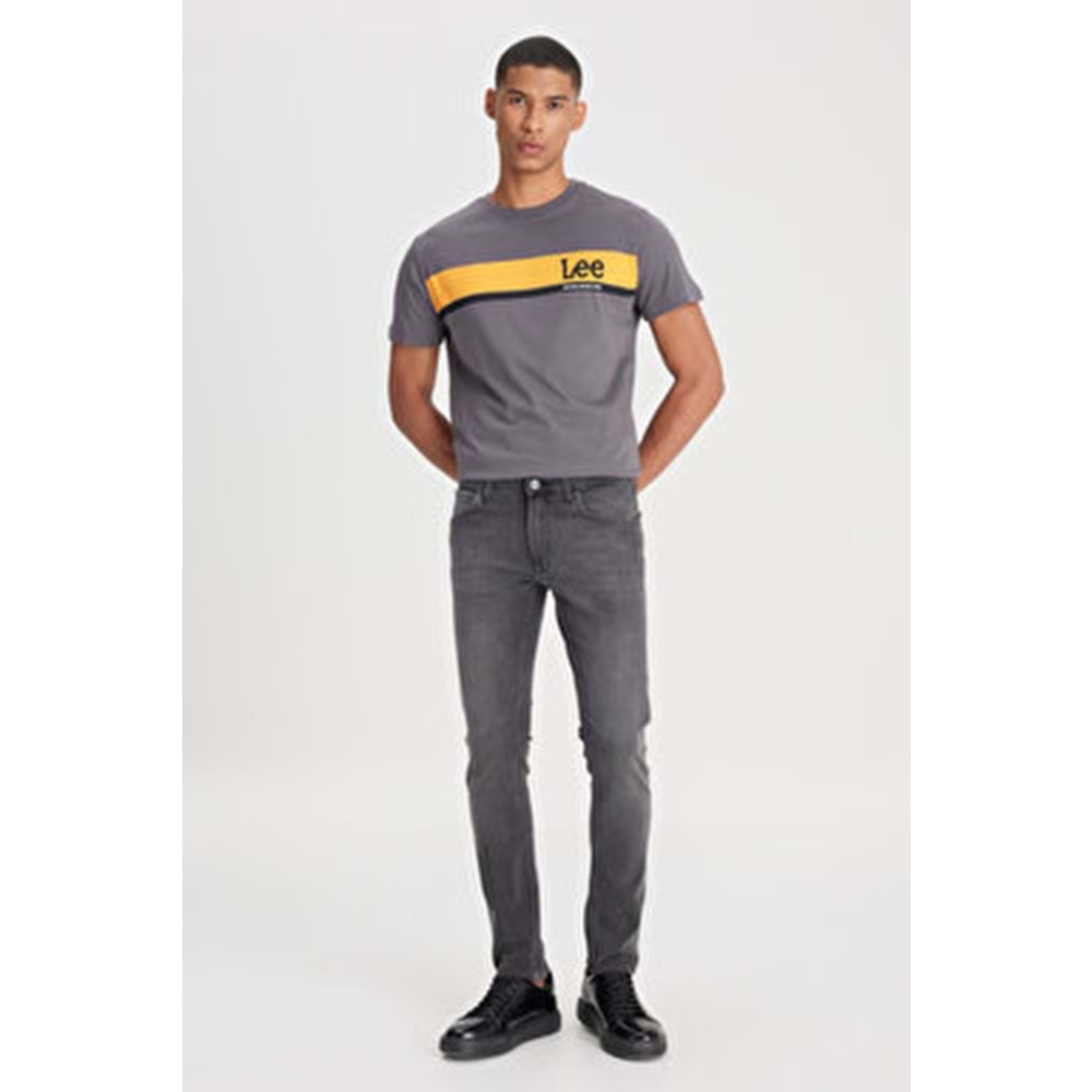 Luke Slim Tapered Dar Kesim Düşük Bel Antrasit Esnek Jean Kot Pantolon