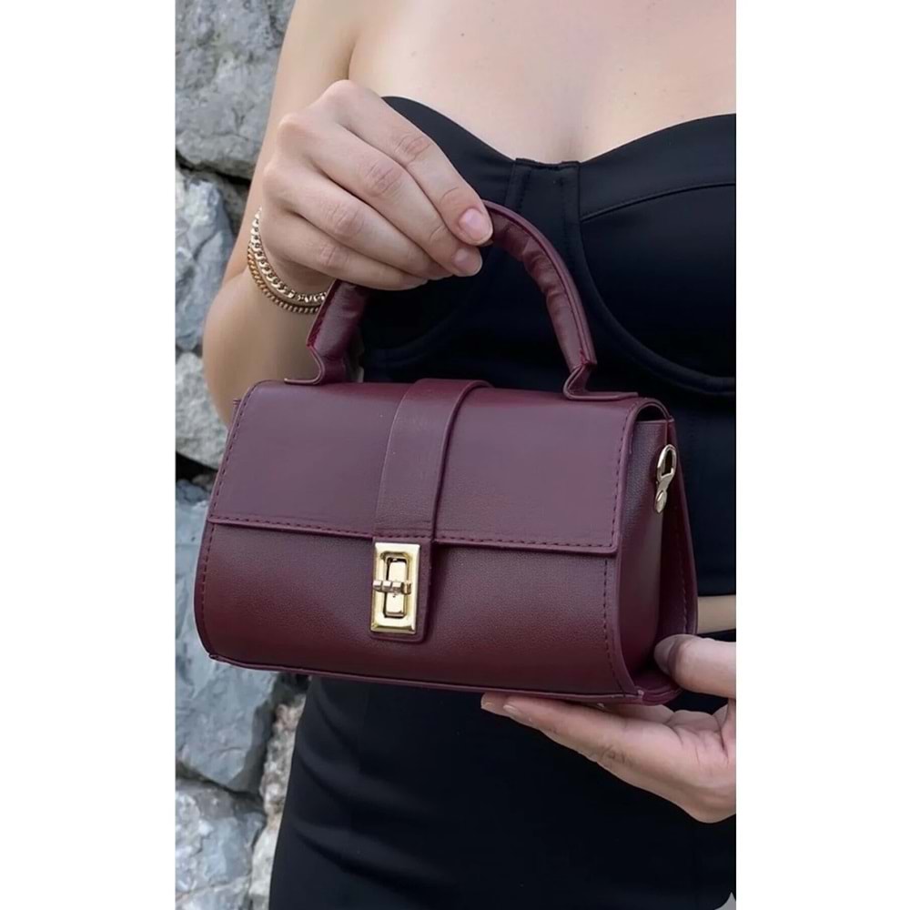 box model mıknatıslı kadın el omuz çanta
