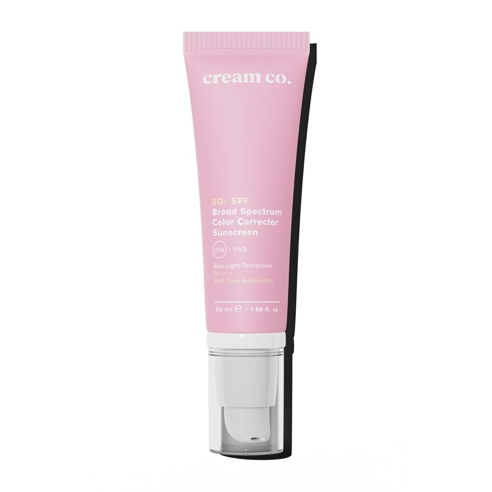 Cream Co. Spf 50 Cc Renkli Güneş Kremi | Aydınlatıcı Leke Karşıtı Cilt Tonu Eşitleyici | Tüm Cilt Tipleri