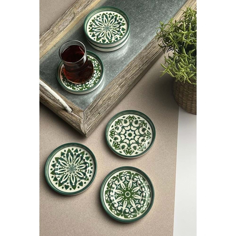 tabak evi 6 lı çay tabağı seti