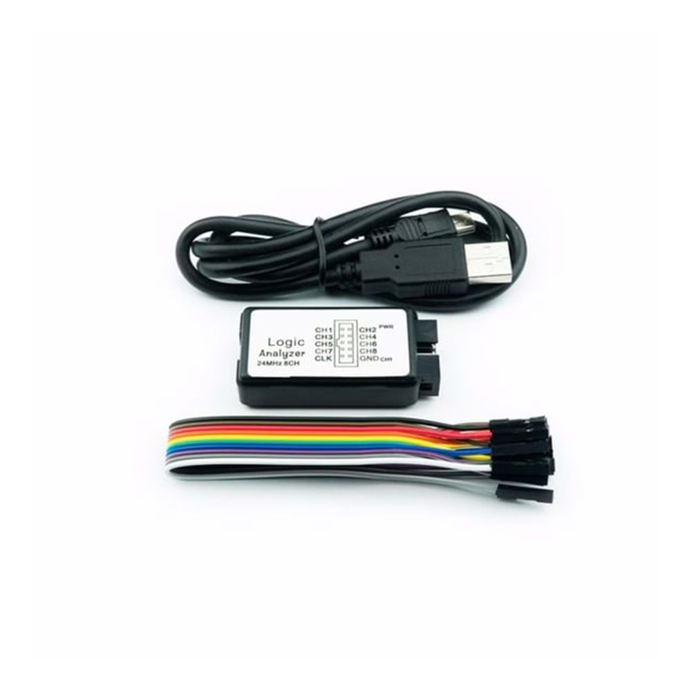 USB Lojik Analizör - 24 MHz 8 Kanal, Saleae Logic Analyzer