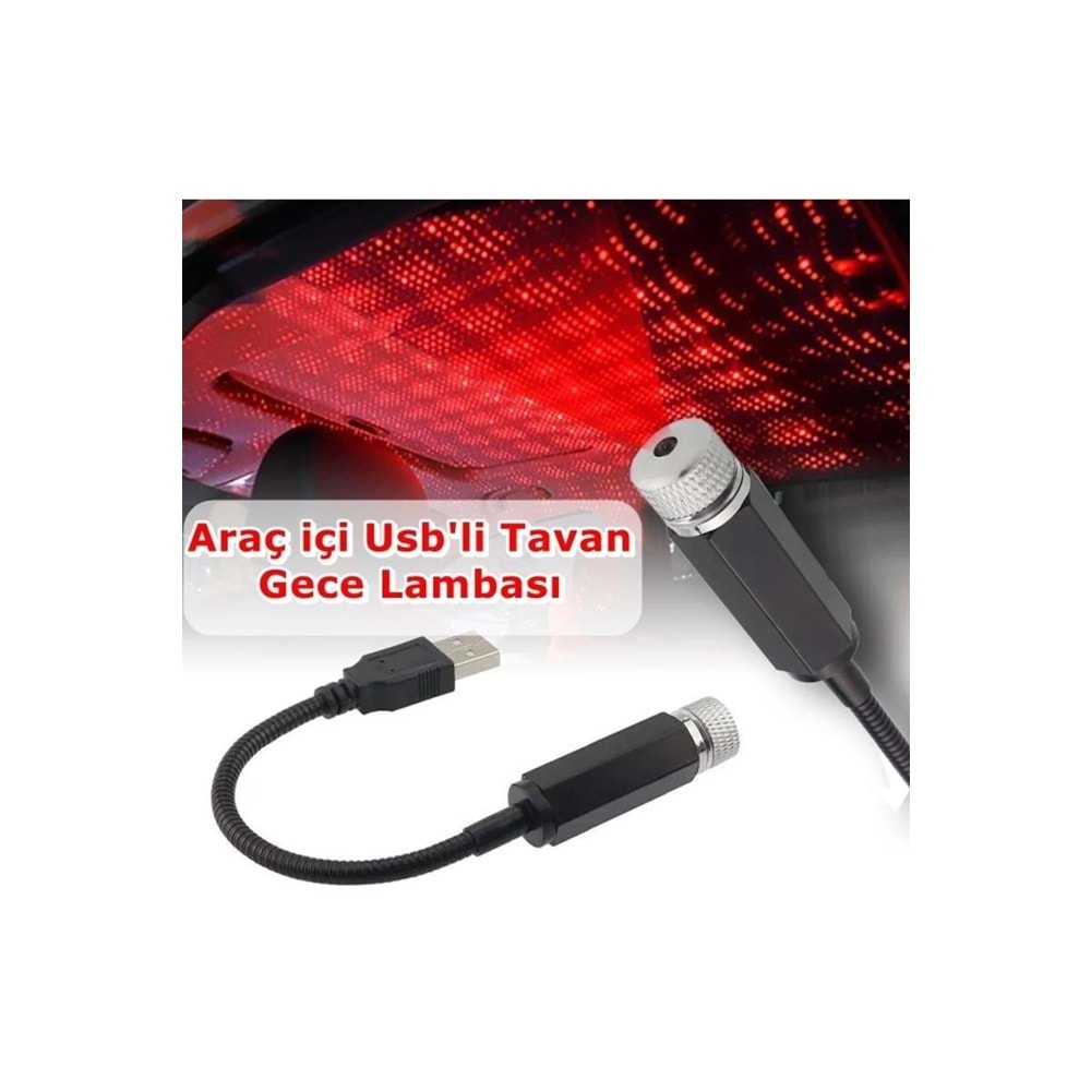 Araç Içi Usb Ayak Altı Tavan Led Aydınlatma Star