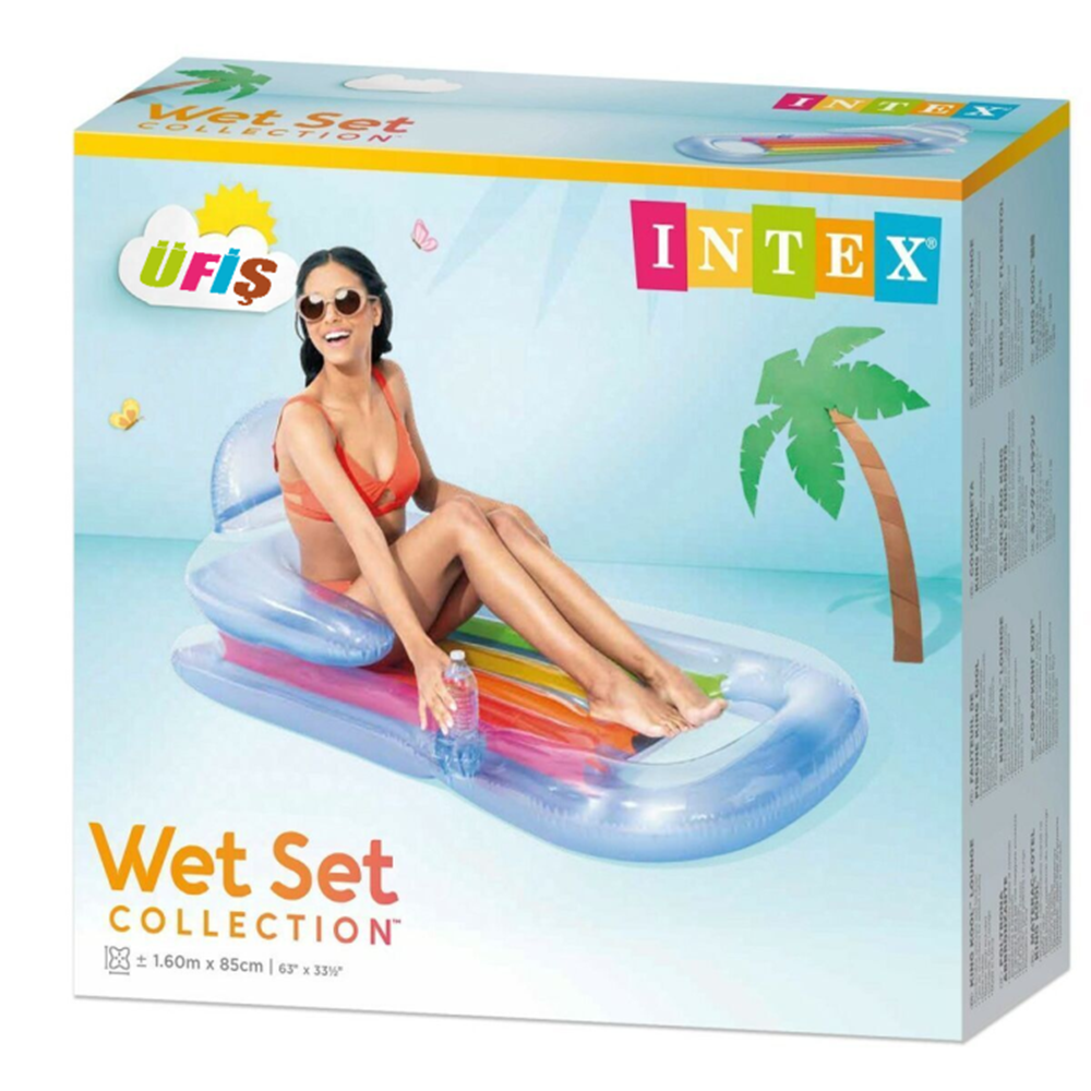 Intex Renkli Sultan Yatak Şişme Deniz Yatağı Yastıklı