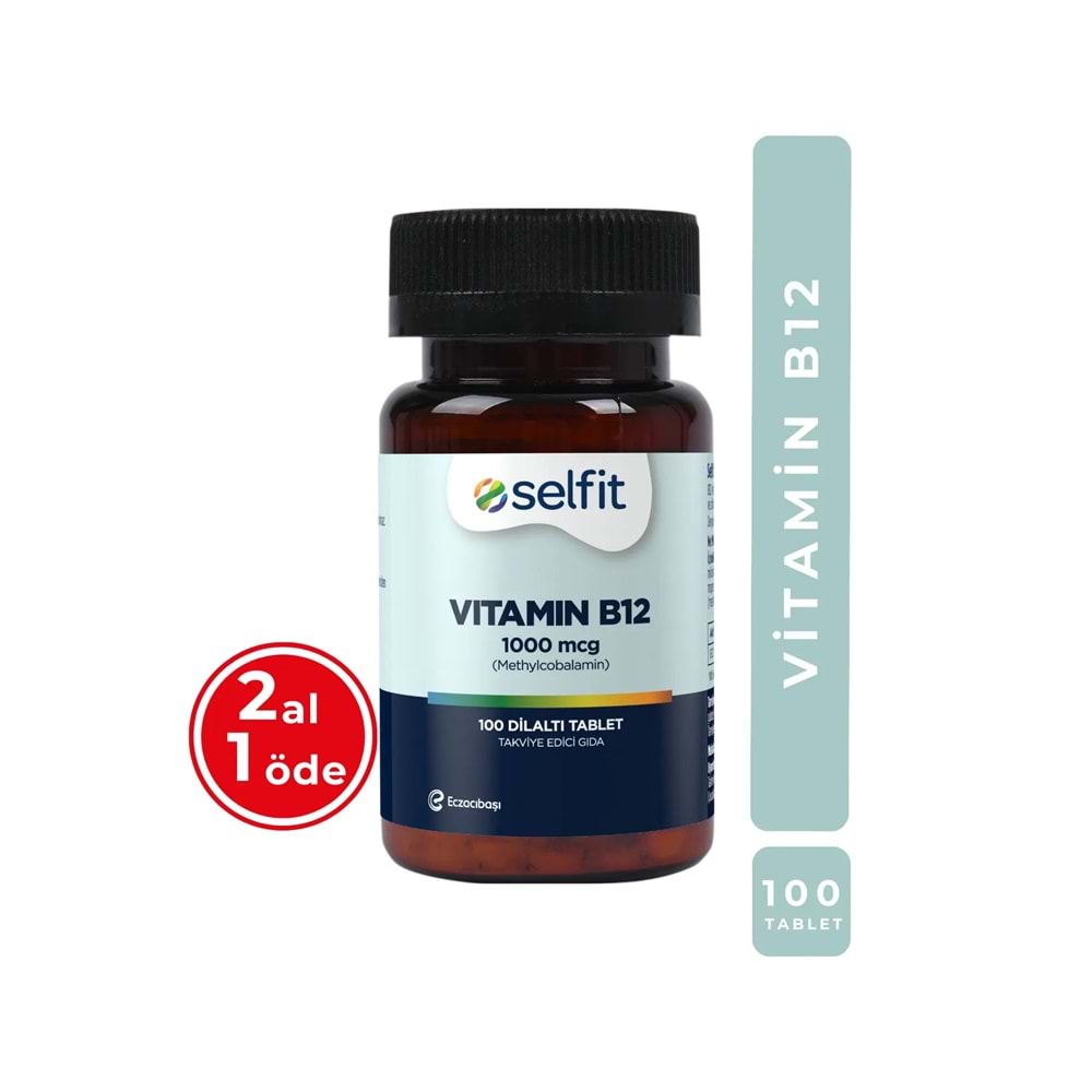 Selfit Vitamin B12 1000 Mcg 100 Dilaltı Tablet