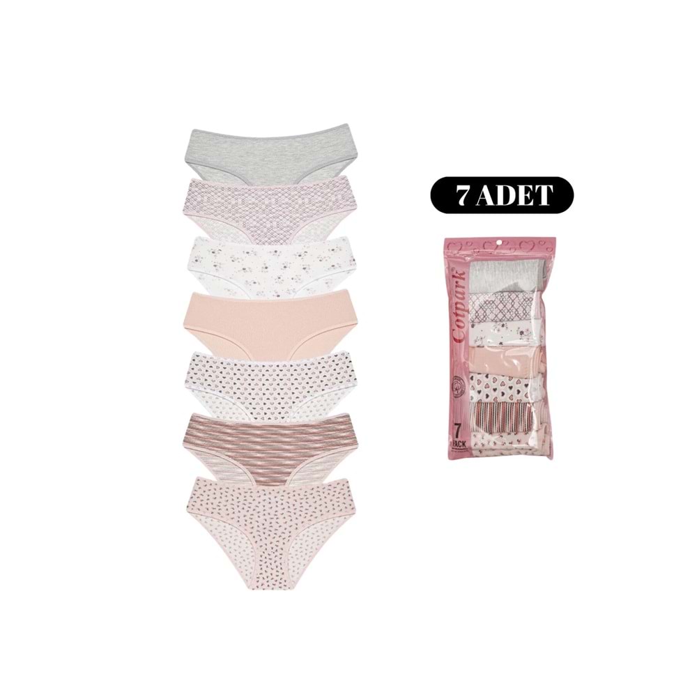 Pamuklu Bikini Külot 7'li Paket