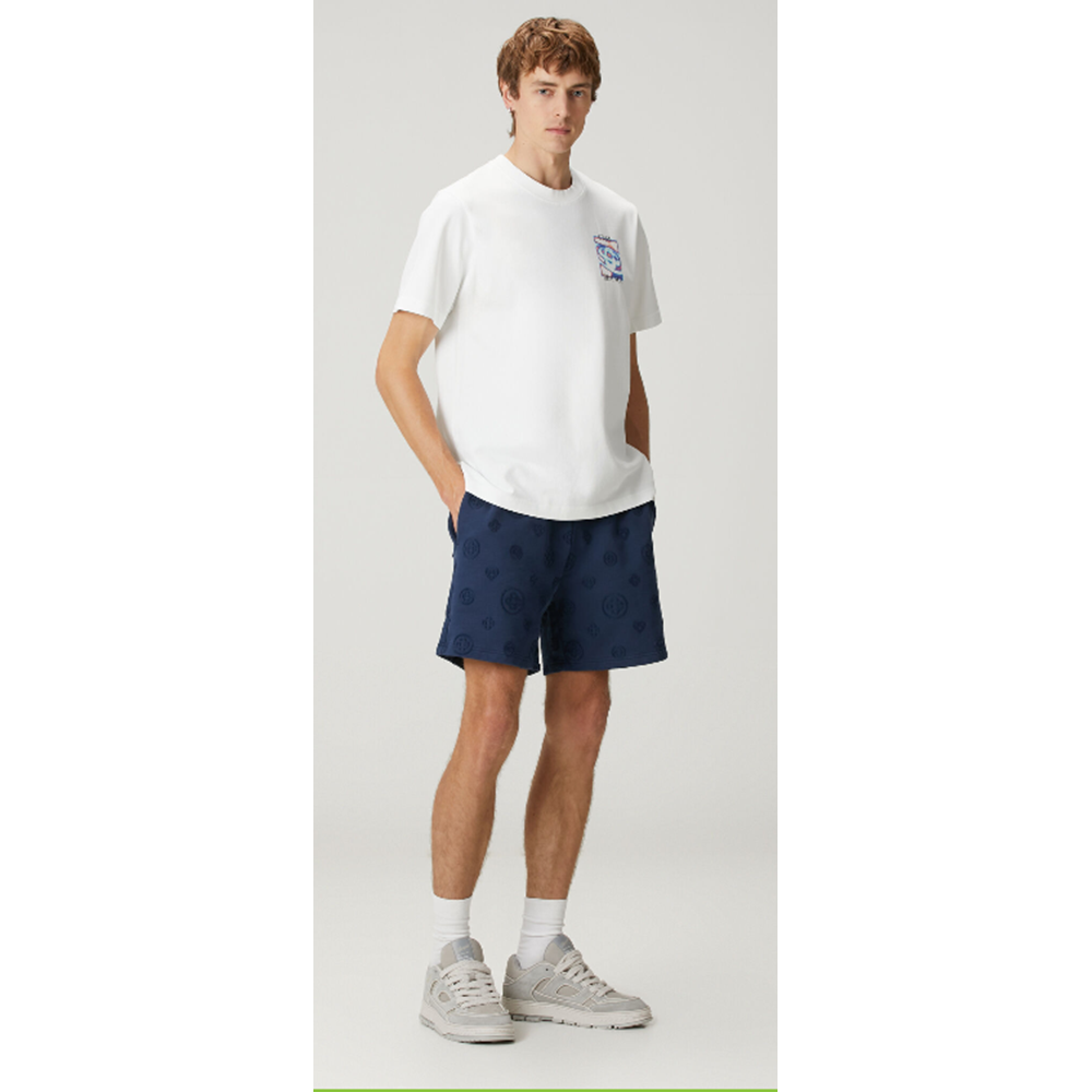 Casablanca mavi Organik Pamuk T-shirt