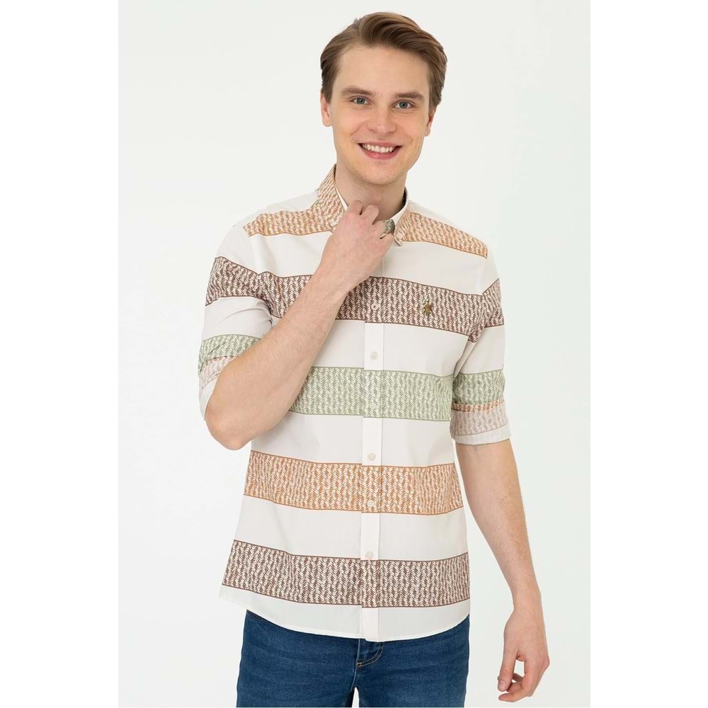 U.S. Polo Assn. Bej Erkek Gömlek