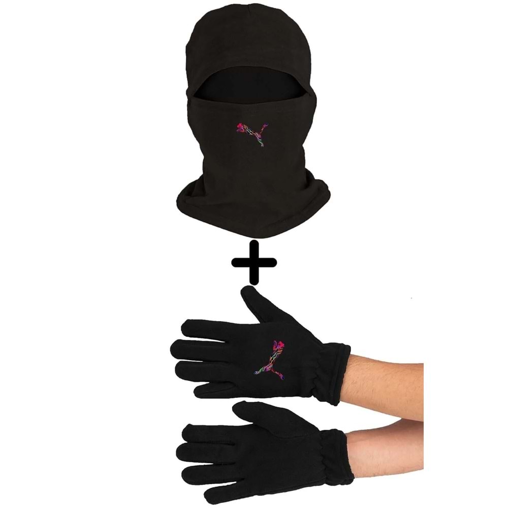 Kaplan Polar Kar Maskesi Uzun Eldiven Set
