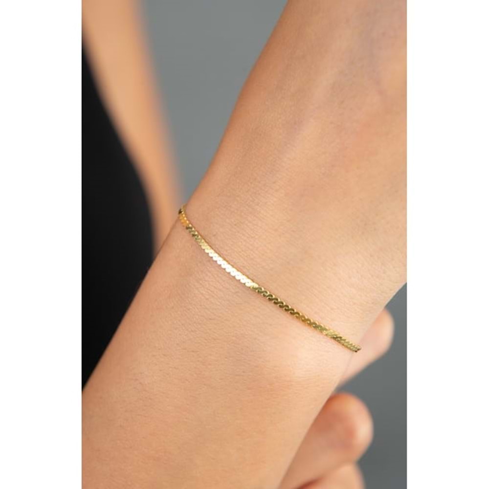 Elika Silver Kadın Tilki Kuyruğu Model 925 Ayar Gümüş Bileklik