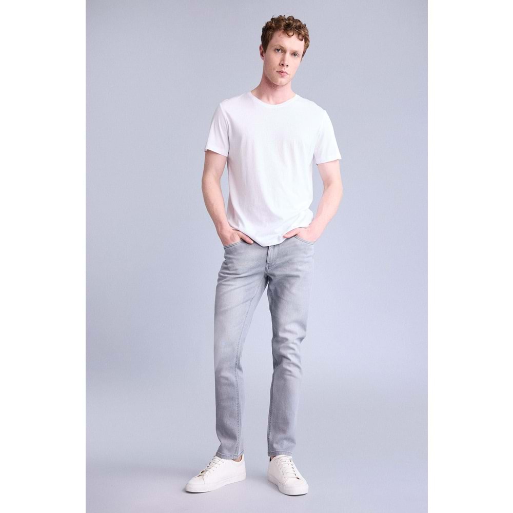 Defacto Slim Fit Yıkanmış Görünümlü Jean Pantolon
