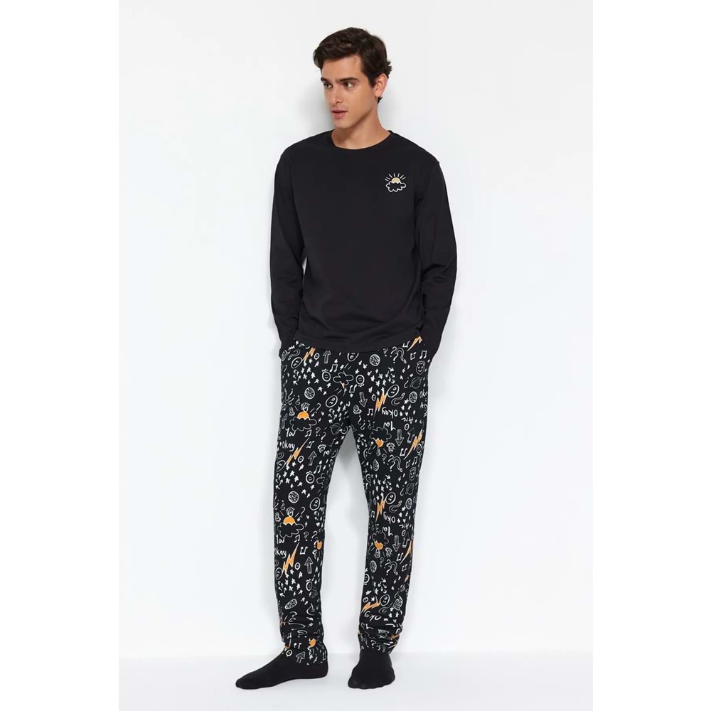Trendyolmilla Man Siyah Pijama Takımı