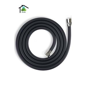 mintev Siyah Pvc Malzeme Ultra Dayanıklı Kırılmaz Patlamaz Kaliteli Banyo Duş Hortumu