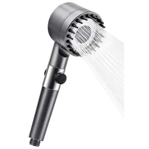 Buffer 3 Kademeli Turbo Basınçlı Masaj Başlıklı Silikon Fırçalı Duş Başlığı