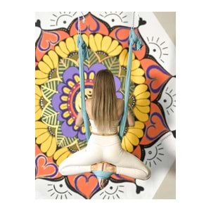 YogaKalp Yoga Hamak Seti 4mt.x2.5mt. Esneme Payı - Standart Tavanlar Için