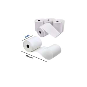 Marka Bilinmiyor Termal Yazıcı Rulosu, Termal Adisyon Kağıdı 80*40 80mm X 40metre Adisyon Yazıcı Kağıdı (10LU)