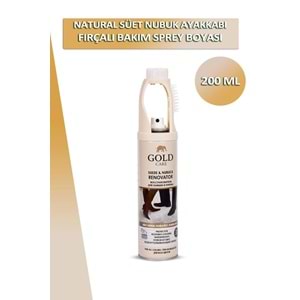Dopar Bağcık Gold Care Naturel Süet Nubuk Ayakkabı Temizleyici Fırçalı Bakım Sprey Boyası 200 ml Set