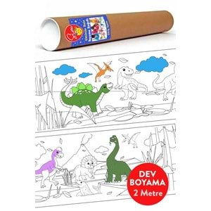 Sim Tasarım Dinozorlar Tema Eğitici Tatil Etkinlik Aktivite Boyama Kağıdı