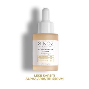 Sinoz Koyu Leke Karşıtı Arbutin Cilt Serumu (Niacinamide 5% + Alpha Arbutin 2%) 30 ML