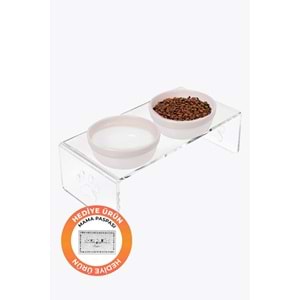 GOBYPET Seramik, pleksi mama ve su kabı