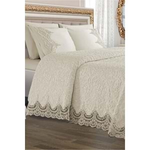 Armes Home Krem Dantel Detay Elit Battaniye Seti