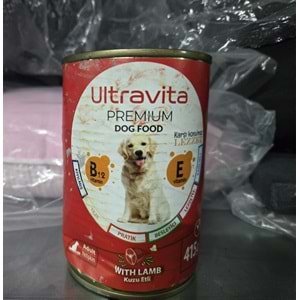 ULTRAVİTA PREMİUM YÜKSEK PROTEİNLİ KUZU ETLİ KONSERVE YAŞ KÖPEK MAMAS