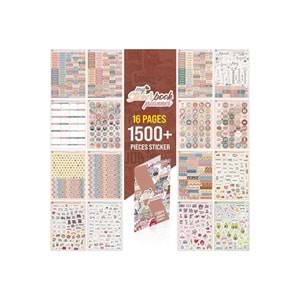 BRF ElizBerraSell colortouch Planner Sticker Set - 1500+ Adet Çıkartma - Takvim, Ajanda, Günlük, Planlay