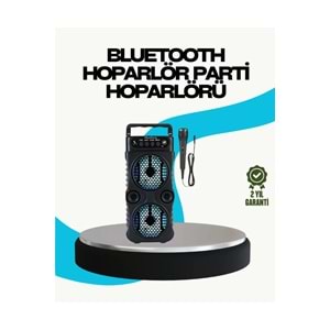 LEERFEİ SİSTEM LED Işıklı Kablosuz Hoparlör – Bluetooth, FM Radyolu, Taşınabilir Şarjlı