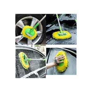 CarGer Araba yıkama mop Mikrofiber Bezli Teleskopik Saplı