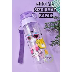 Calke Çocuk Matara Suluk 500 ml Pipetli Polikarbon Bpa Free - Cat