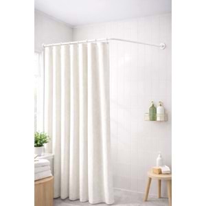 ome - Beyaz Köşeli (L) ve (U) Şeklinde Banyo Duş Borusu (80*80*80 cm)