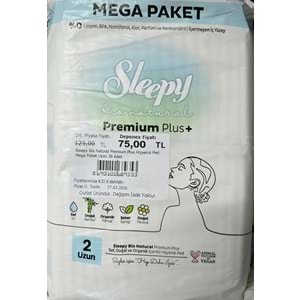 Sleepy Bio Natural Premium Plus Hijyenik Ped Mega Paket Uzun 36 Adet