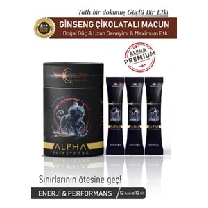 Alpha Ever Strong Çikolatalı Ginseng Atom Güç Alpha Kuantum Premium Bitkisel Macun Saşet