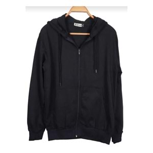 Kapüşonlu Fermuarlı Sweatshirt Hırka